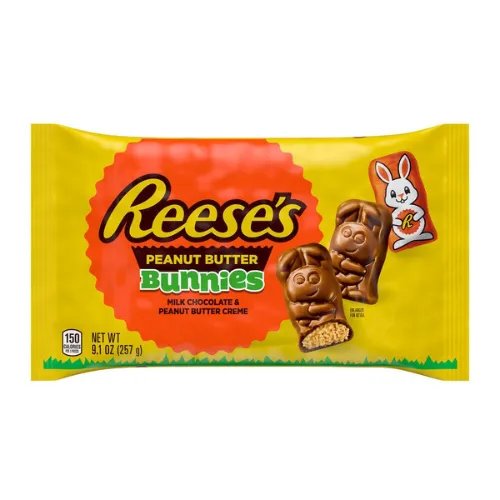 A bg of Reese's peanut butter bunnies